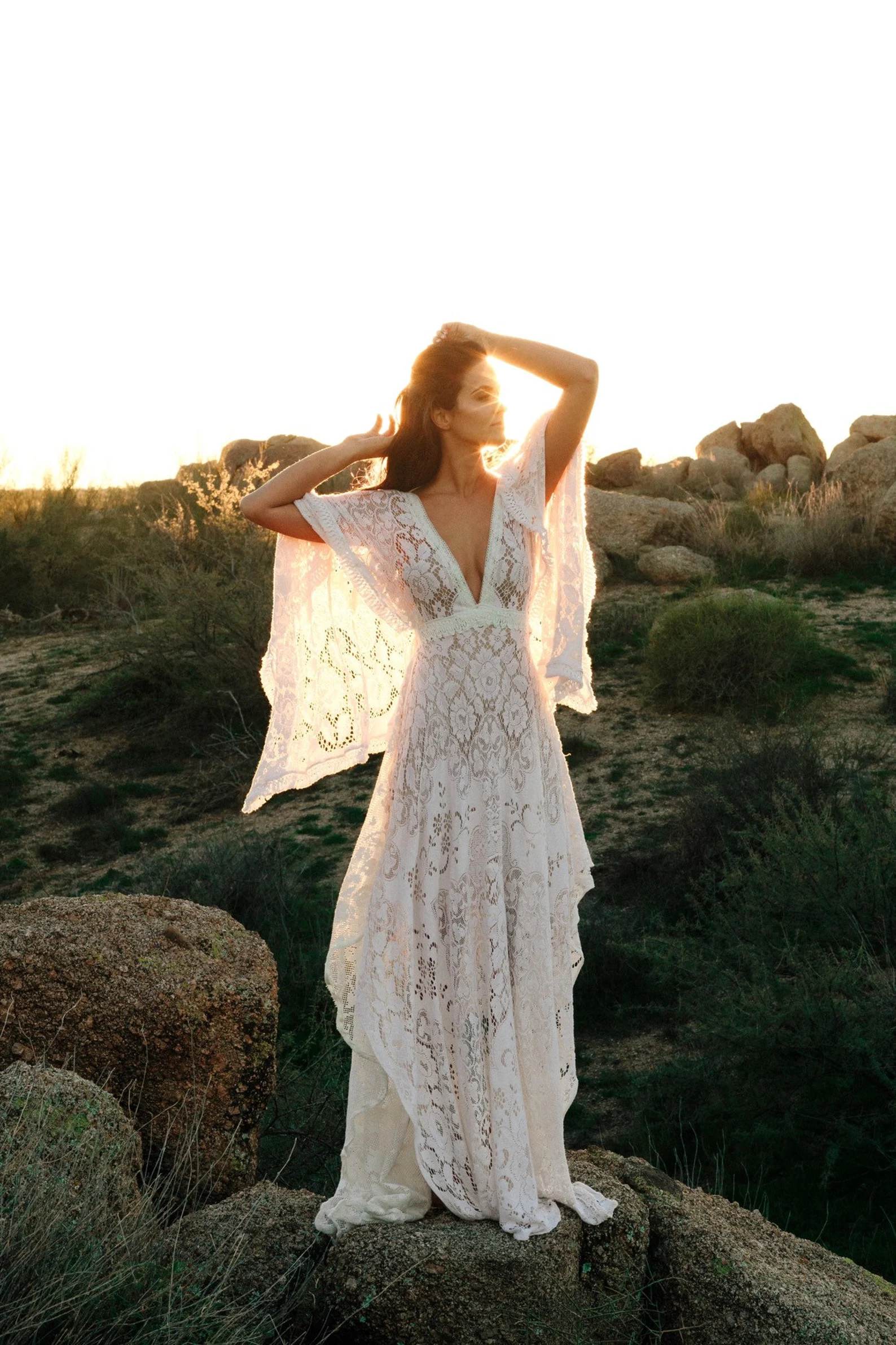 Inexpensive bohemian store wedding dresses